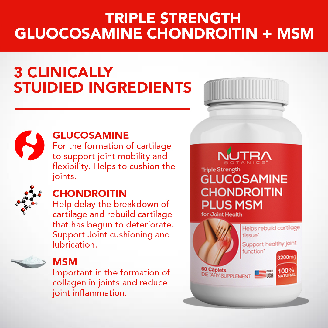 Glucosamine Chondroitin MSM Joint Supplement For Knee Pain VitaminMall